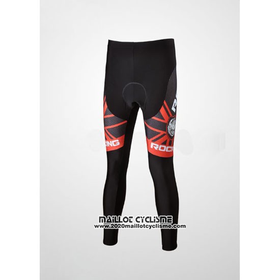 2010 Maillot Ciclismo Rock Racing Noir et Rouge Manches Longues et Cuissard